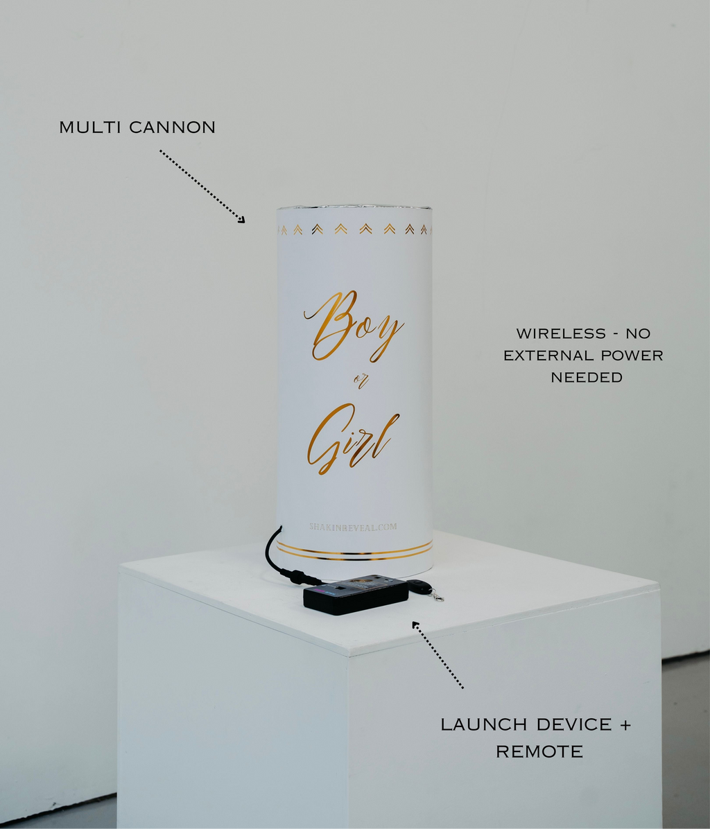 24" Auto Wireless Confetti Box | Gender Reveal Party Supplies & Ideas