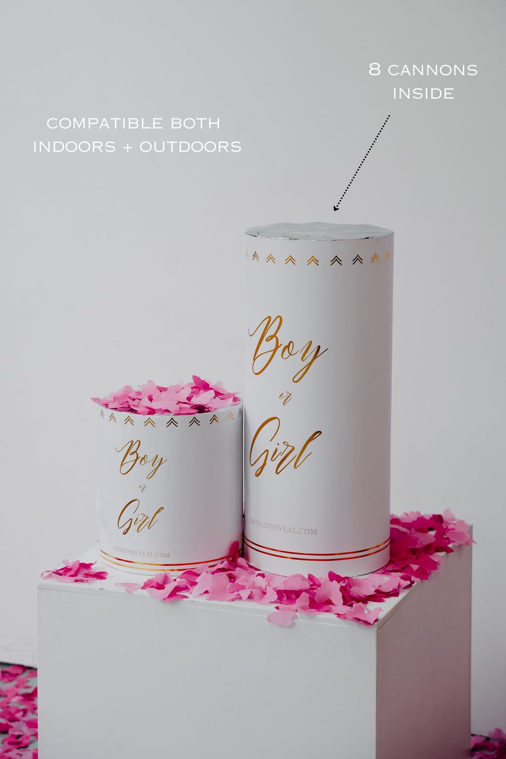 12” Wireless Confetti Box for Gender Reveal Party