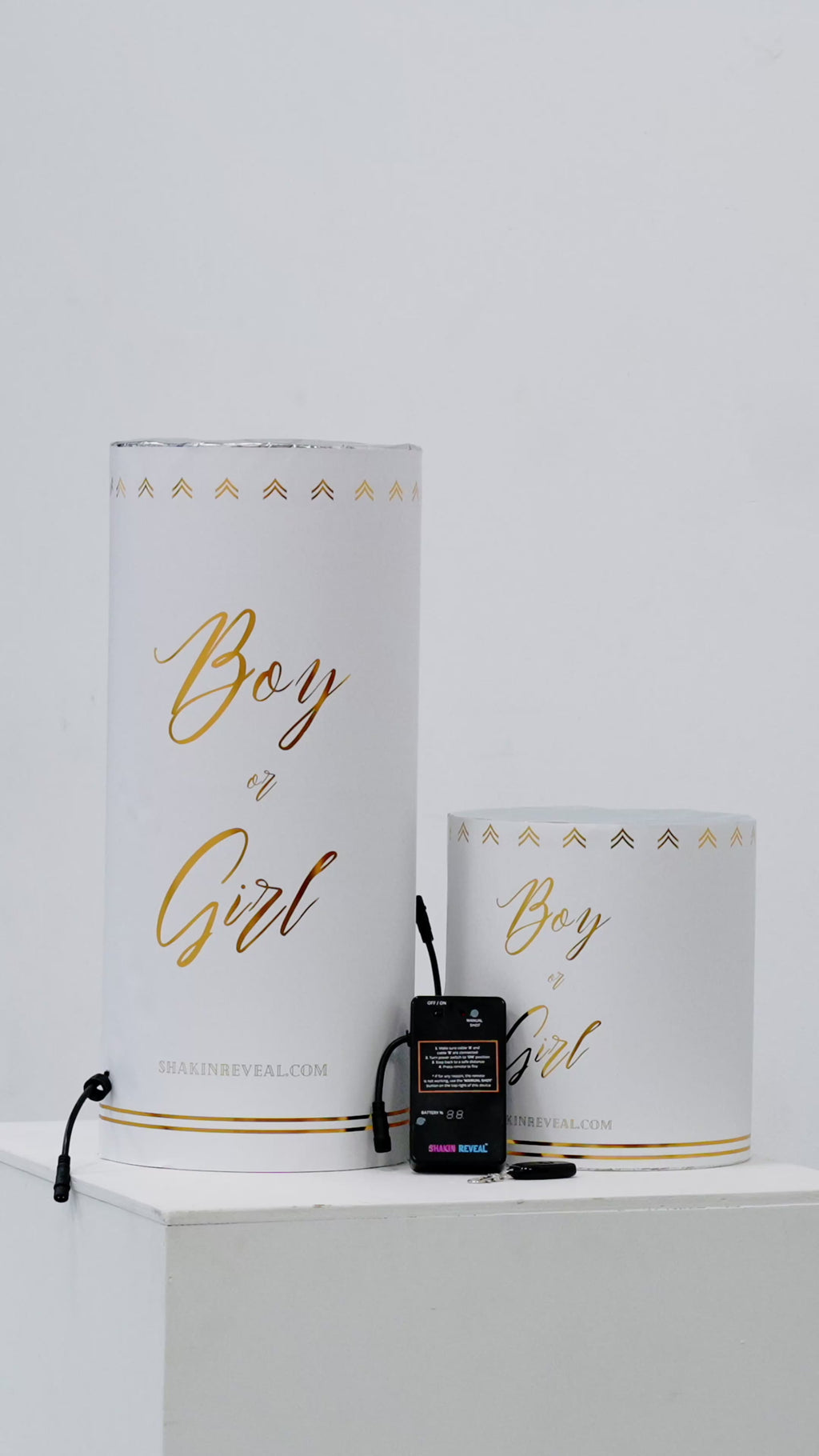 12” Wireless Confetti Box for Gender Reveal Party